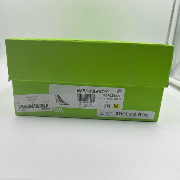 Sam Edelman Hazel Pointed Toe Pump I7270S5021 Mirrored Silver US 9.5 M Stiletto - Picture 8 of 8